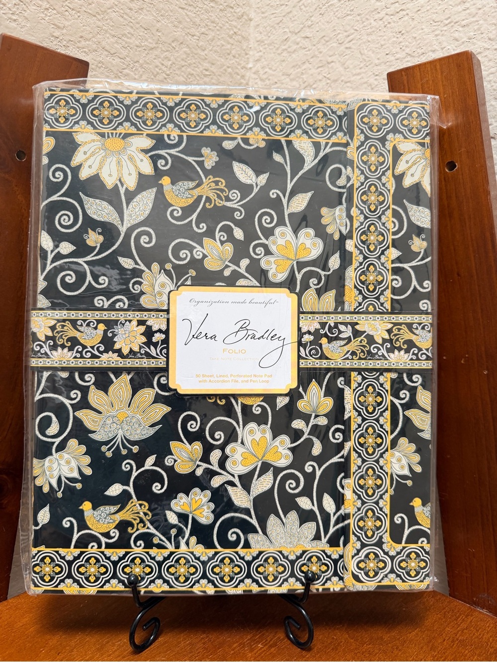 New Vera Bradley Notebook Folio "Yellow Bird"